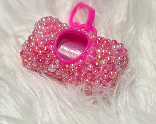 Glam Rhinestone Bling Dog Bone Shaped Poop Bag Dispenser